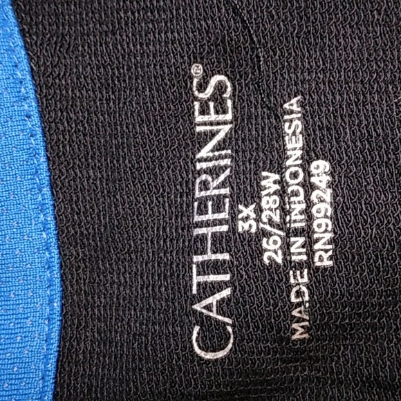 Catherines Women's 3X Black with Blue & Green Polks Dots Zip up Jacket NWT - Picture 3 of 7